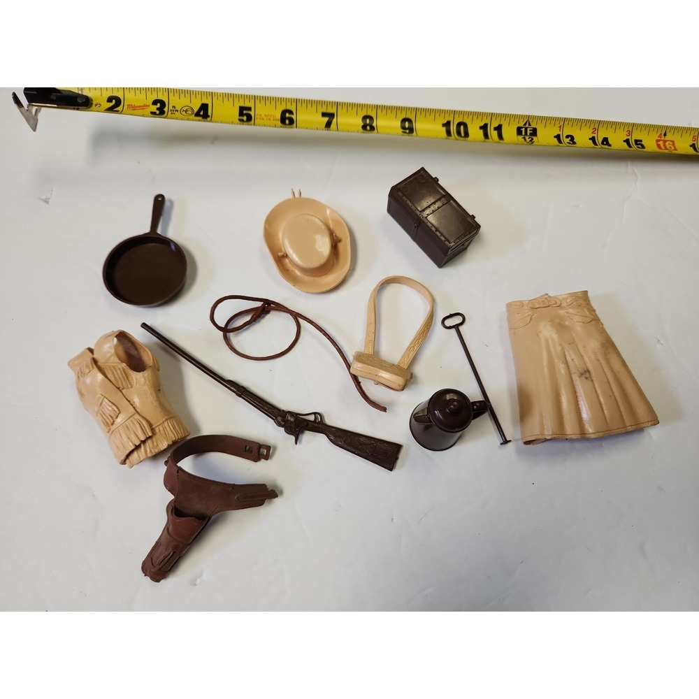 VTG Marx toys JANE WEST COWBOY ACTION FIGURE ACCESSORY  LOT HAT